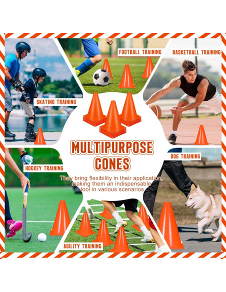 Conos de Entrenamiento Syhood 30 Piezas Naranja 18 cm