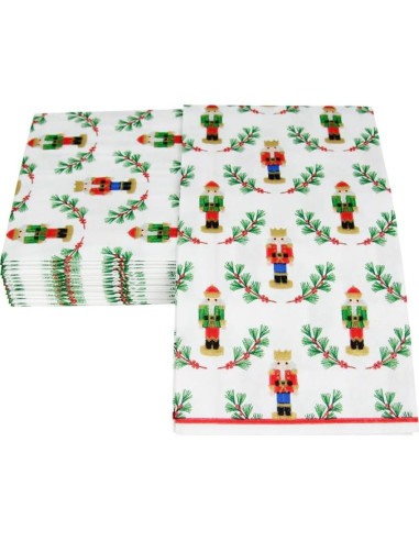 Servilletas de Invitado Caspari 15 Pzas - Diseño Cascanueces