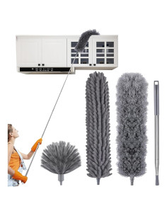 Kit de Plumeros de Microfibra MUXUN con Polo Extensible 254 cm