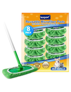 Paños de Mopa Reutilizables KEEPOW 8 Unidades Microfibra