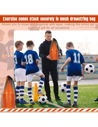 Conos de Entrenamiento Syhood 30 Piezas Naranja 18 cm