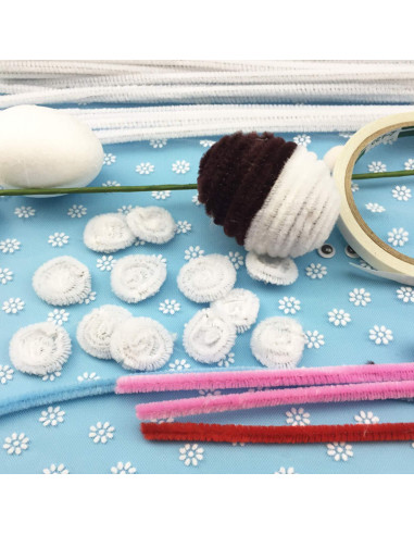 400 Limpiapipas Chenille Blancos Waycreat para Manualidades DIY