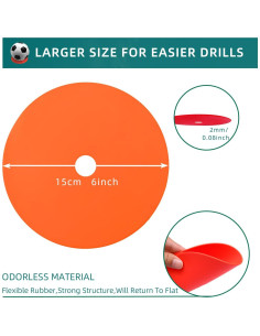 Marcadores de Punto Antideslizantes LZKIB 15 cm 20 Piezas 2