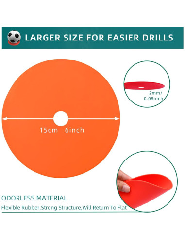 Marcadores de Punto Antideslizantes LZKIB 15 cm 20 Piezas