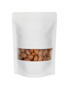 50 Bolsas Reutilizables Blisstime Papel Kraft Blanco 9.9x14.9cm