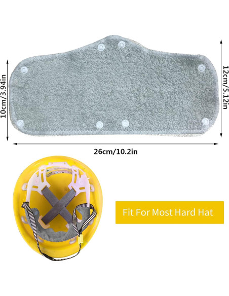 Banda Absorbente para Casco Jmkcoz 10 Piezas Algodón Gris