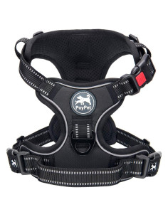 Arnés para Perros PoyPet XS Negro Reflectante Sin Tirones
