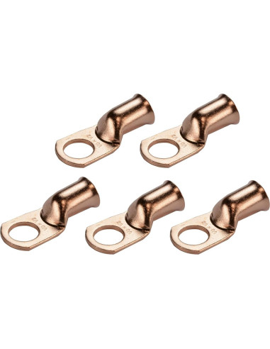 Extremos de Cable de Batería TEMCo 1/0 AWG Cobre Desnudo - Paquete de 5