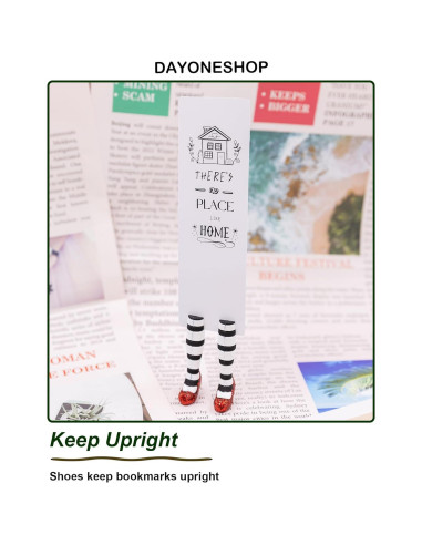 Marcador de Bruja DAYONESHOP - Zapatos Rojos 17.3x3.8 cm