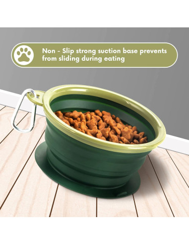Cuenco Plegable para Perro BARWO 350mL Silicona Antideslizante