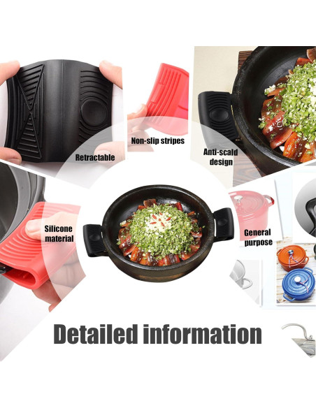 2 Piezas Funda de Silicona Antideslizante Huakaile para Sartén