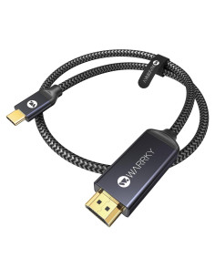 Cable USB C a HDMI 1m WARRKY 4K@60Hz Aluminio