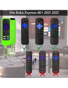 Funda de Control Remoto Taiyiluo para Roku 4K+ 2021 - Brilla en la Oscuridad 2