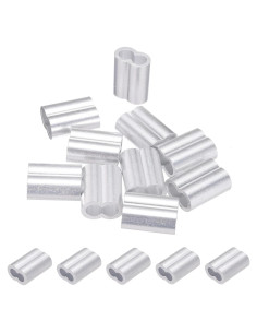 Manguitos de Bujes de Aluminio PATIKIL 8mm 10 Pcs Tono Plateado