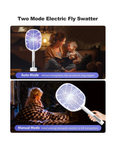 Raqueta Eléctrica para Moscas DEEZEE 2PACK 4000V Recargable 2