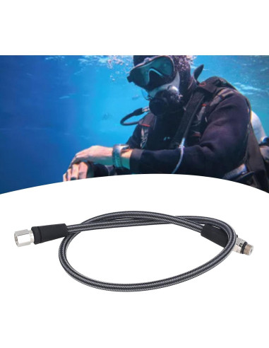 Manguera de Buceo Alta Presión Keenso 65cm Fibra Carbono