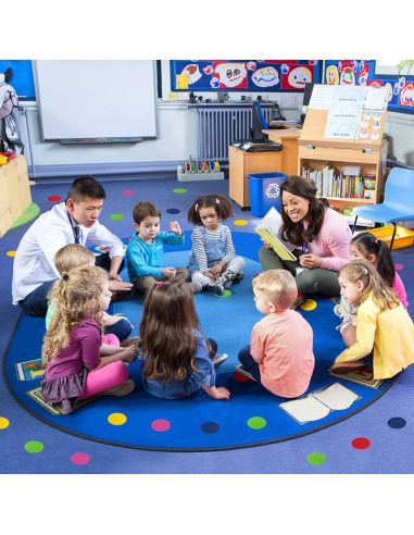 30 Puntos de Alfombra Reutilizables Apipi - 10 cm Coloridos