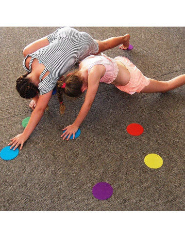 30 Puntos de Alfombra Reutilizables Apipi - 10 cm Coloridos