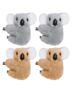 Set de 4 Clips de Koala Haakong en Gris y Caqui