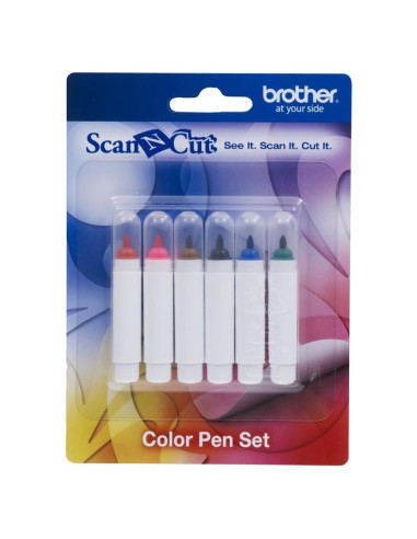 Conjunto de Plumas Brother CAPEN1 para Manualidades - 6 Colores