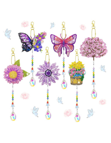 6 Piezas Kit de Pintura de Diamantes Pecopcock Primavera