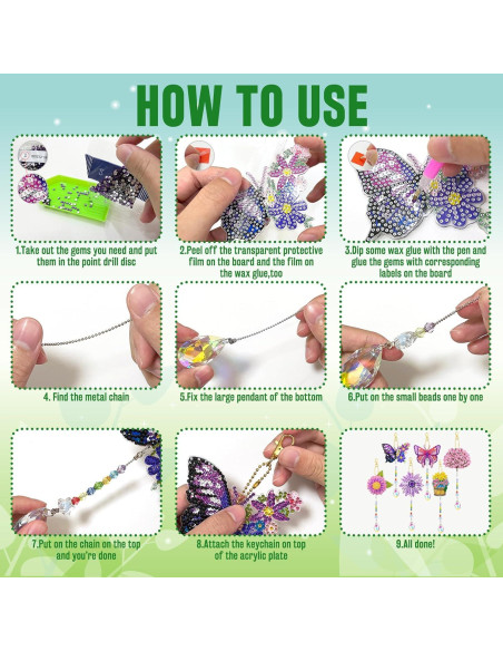 6 Piezas Kit de Pintura de Diamantes Pecopcock Primavera