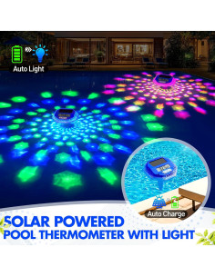 Termómetro Flotante Solar Sinbyuer CT910L para Piscina - Pantalla LCD 2