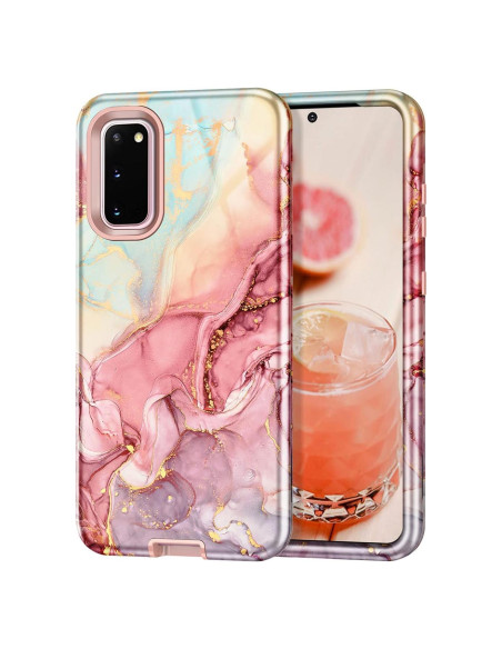 Funda Btscase para Samsung Galaxy S20 6.2" Patrón Mármol Oro Rosa
