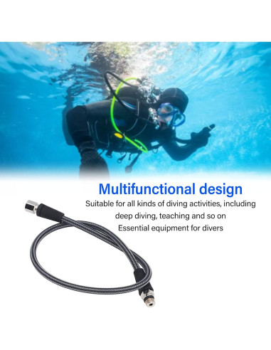 Manguera de Buceo Alta Presión Keenso 65cm Fibra Carbono
