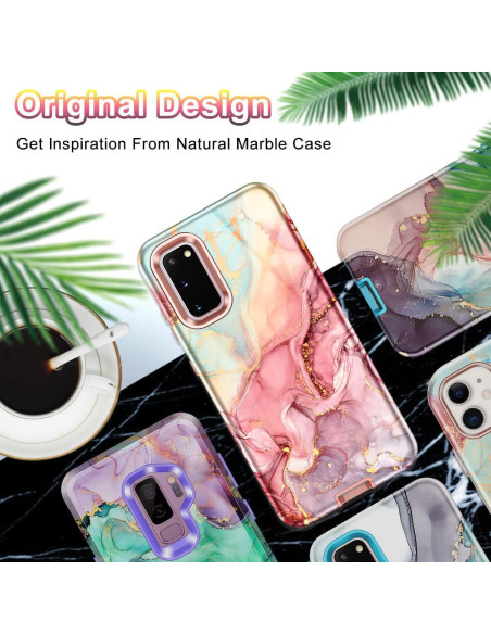 Funda Btscase para Samsung Galaxy S20 6.2" Patrón Mármol Oro Rosa