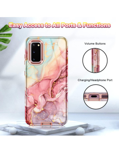 Funda Btscase para Samsung Galaxy S20 6.2" Patrón Mármol Oro Rosa
