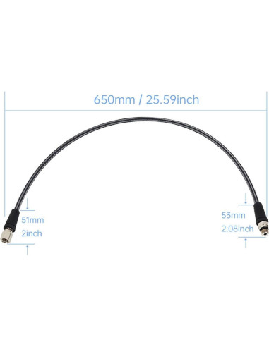 Manguera de Buceo Alta Presión Keenso 65cm Fibra Carbono