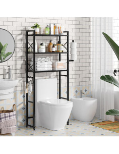 Estante de Almacenamiento Simple Trending 3 Niveles Negro 2