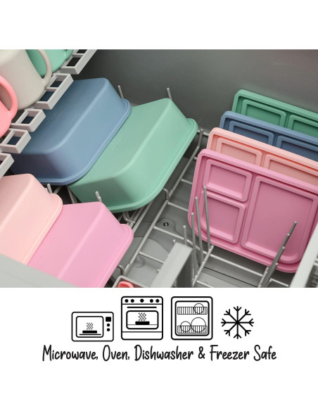 Caja Bento de Silicona PrimaStella 16 oz Rosa Coral - A prueba de Fugas