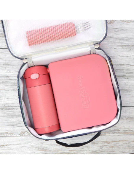 Caja Bento de Silicona PrimaStella 16 oz Rosa Coral - A prueba de Fugas