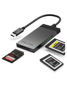 Lector de tarjetas 3-en-1 VELOGK CFexpress/XQD/SD 4.0 USB-C