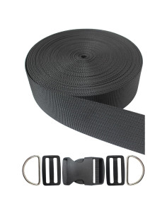 Correa de Nylon Negra ZHFMILY 13.72 m con Hebillas Ajustables