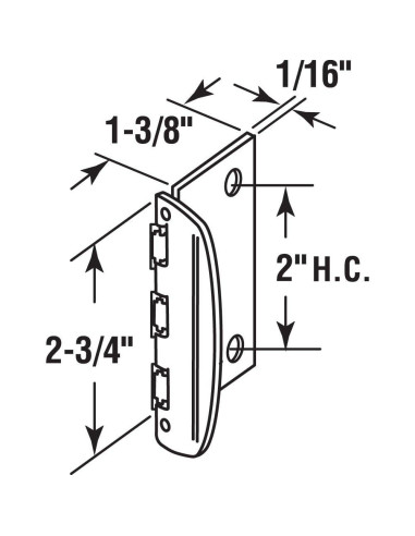 Cerradura de Privacidad Prime-Line U 9888 Blanca Reversible