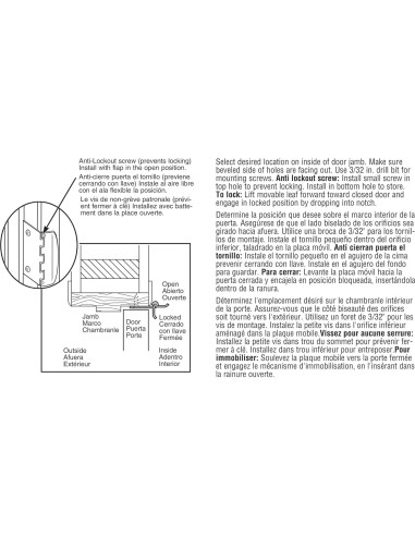 Cerradura de Privacidad Prime-Line U 9888 Blanca Reversible