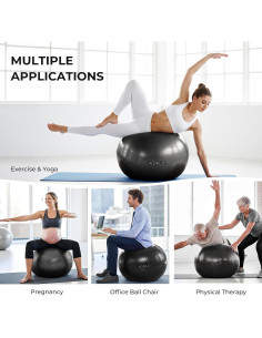 Bola de Yoga Inflable AGREJO 65cm Antideslizante PVC 2