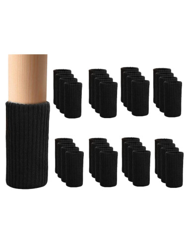 32 Calcetines Protectores para Patas de Muebles Blendnew - Negros