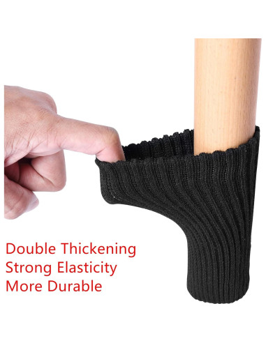 32 Calcetines Protectores para Patas de Muebles Blendnew - Negros