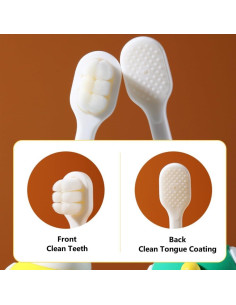 Cepillo de Dientes para Niños Neverfade Dinosaurio Verde - Suave 0.08mm 2