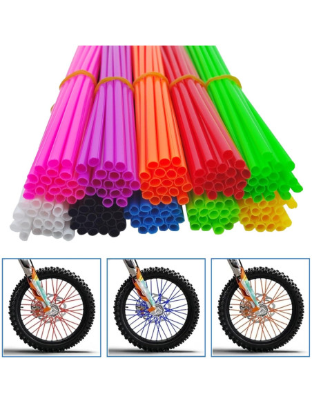 180 Fundas para Radios de Bicicleta DXMWWTP - 10 Colores