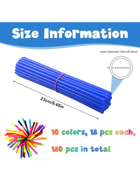 180 Fundas para Radios de Bicicleta DXMWWTP - 10 Colores