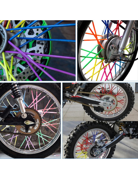 180 Fundas para Radios de Bicicleta DXMWWTP - 10 Colores