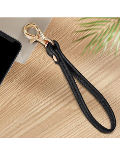 Correa de Muñeca de Cuero Genuino para Mujer - Llavero y Cartera 2