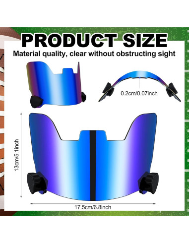 Viseras de Fútbol Kanayu 2 Pcs para Casco - Protección Ocular