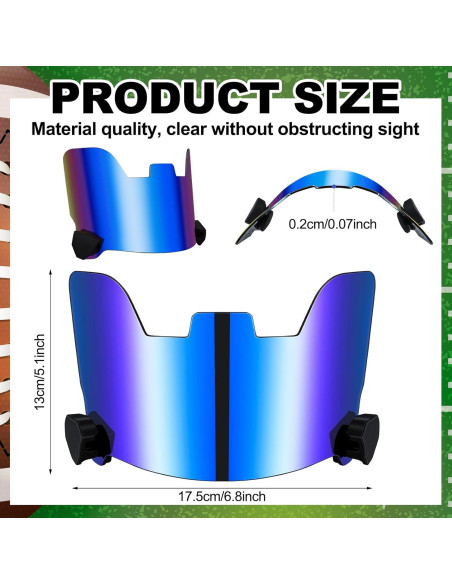 Viseras de Fútbol Kanayu 2 Pcs para Casco - Protección Ocular