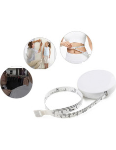 Cinta Métrica Retráctil DWYGZSTR 150 cm Doble Escala 2 Pcs 2